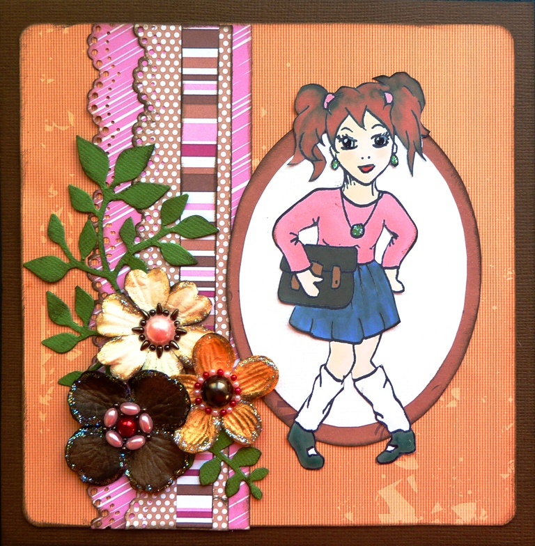 lilou752-carte-fillette-au-cartable-avec fleur